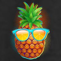 Funny Cool Summertime Pineapple Microfiber Hand Towel