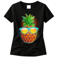 Funny Cool Summertime Pineapple Womens T-Shirt