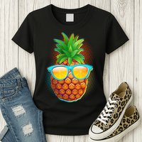 Funny Cool Summertime Pineapple Womens T-Shirt