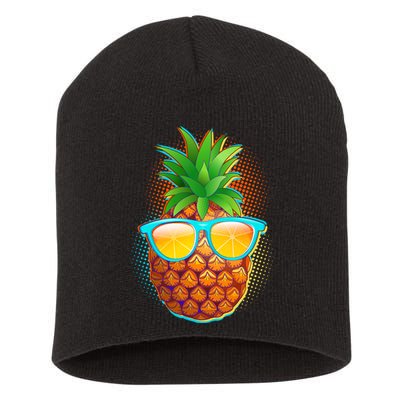 Funny Cool Summertime Pineapple Short Acrylic Beanie