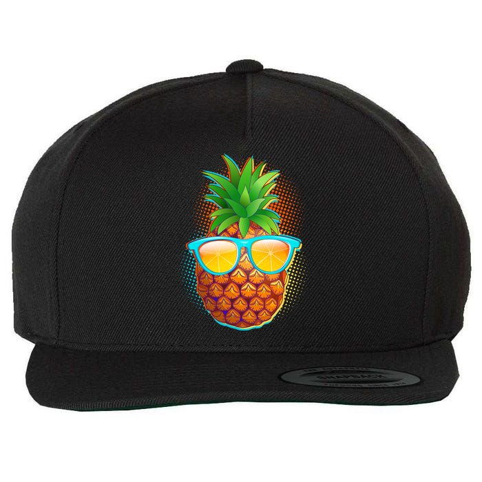 Funny Cool Summertime Pineapple Wool Snapback Cap
