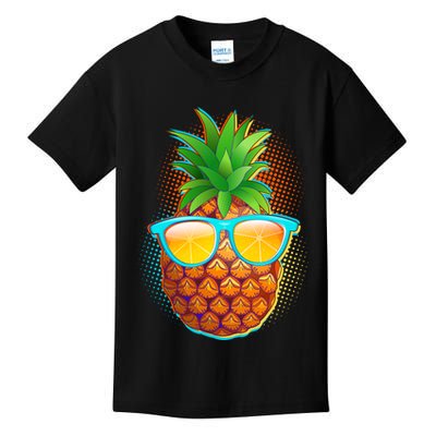 Funny Cool Summertime Pineapple Kids T-Shirt