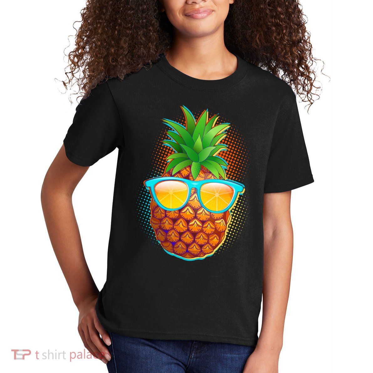 Funny Cool Summertime Pineapple Kids T-Shirt