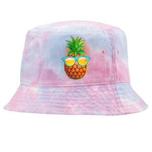 Funny Cool Summertime Pineapple Tie-Dyed Bucket Hat