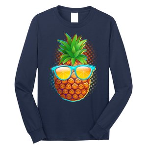 Funny Cool Summertime Pineapple Long Sleeve Shirt