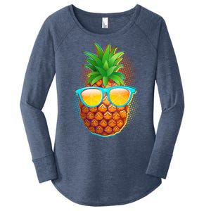 Funny Cool Summertime Pineapple Women's Perfect Tri Tunic Long Sleeve Shirt