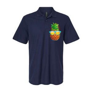 Funny Cool Summertime Pineapple Softstyle Adult Sport Polo