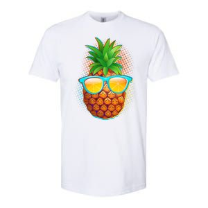 Funny Cool Summertime Pineapple Softstyle CVC T-Shirt