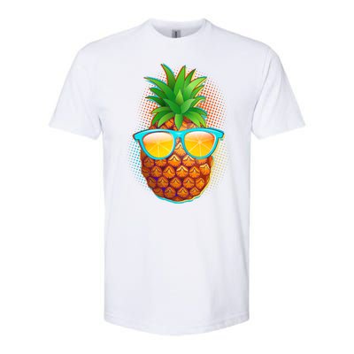 Funny Cool Summertime Pineapple Softstyle® CVC T-Shirt