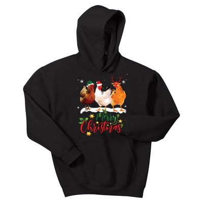 Funny Chickens Santa Elf Reindeer Christmas Ornament Decor Kids Hoodie