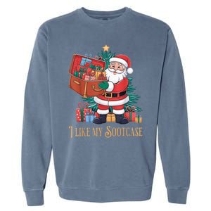 Funny Christmas Santa Claus I Like My Sootcase Viral Meme Garment-Dyed Sweatshirt