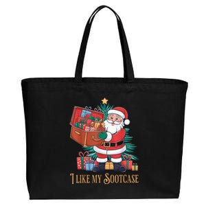 Funny Christmas Santa Claus I Like My Sootcase Viral Meme Cotton Canvas Jumbo Tote