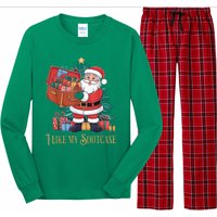 Funny Christmas Santa Claus I Like My Sootcase Viral Meme Long Sleeve Pajama Set