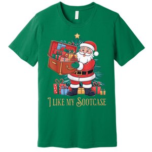 Funny Christmas Santa Claus I Like My Sootcase Viral Meme Premium T-Shirt