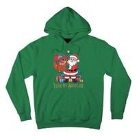 Funny Christmas Santa Claus I Like My Sootcase Viral Meme Tall Hoodie