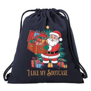 Funny Christmas Santa Claus I Like My Sootcase Viral Meme Drawstring Bag