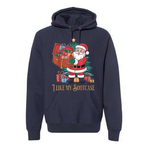 Funny Christmas Santa Claus I Like My Sootcase Viral Meme Premium Hoodie