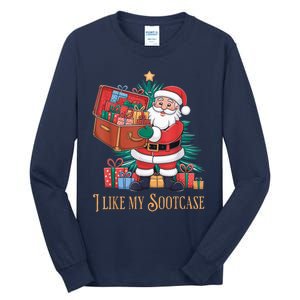 Funny Christmas Santa Claus I Like My Sootcase Viral Meme Tall Long Sleeve T-Shirt