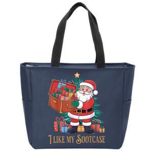 Funny Christmas Santa Claus I Like My Sootcase Viral Meme Zip Tote Bag