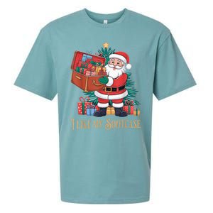 Funny Christmas Santa Claus I Like My Sootcase Viral Meme Sueded Cloud Jersey T-Shirt