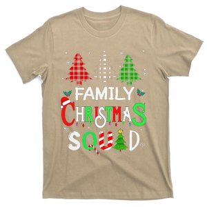 Family Christmas Squad Tree Funny Plaid Matching Pajama T-Shirt