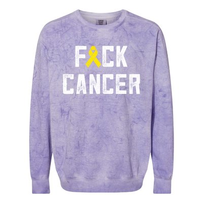 Fck Cancer Sarcoma Cancer Awareness Gift Bone Cancer Chemo Gift Colorblast Crewneck Sweatshirt