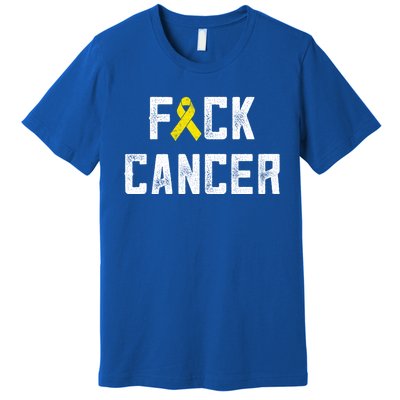 Fck Cancer Sarcoma Cancer Awareness Gift Bone Cancer Chemo Gift Premium T-Shirt