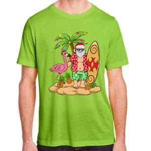 Flamingo Christmas Sweater Funny Santa Palm Tree Pineapple Gift Adult ChromaSoft Performance T-Shirt