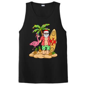 Flamingo Christmas Sweater Funny Santa Palm Tree Pineapple Gift PosiCharge Competitor Tank