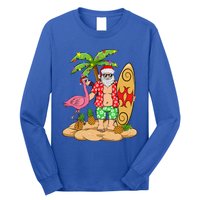 Flamingo Christmas Sweater Funny Santa Palm Tree Pineapple Gift Long Sleeve Shirt