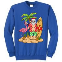 Flamingo Christmas Sweater Funny Santa Palm Tree Pineapple Gift Sweatshirt