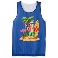 Flamingo Christmas Sweater Funny Santa Palm Tree Pineapple Gift Mesh Reversible Basketball Jersey Tank