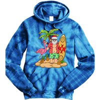 Flamingo Christmas Sweater Funny Santa Palm Tree Pineapple Gift Tie Dye Hoodie