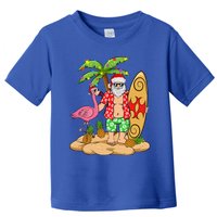 Flamingo Christmas Sweater Funny Santa Palm Tree Pineapple Gift Toddler T-Shirt