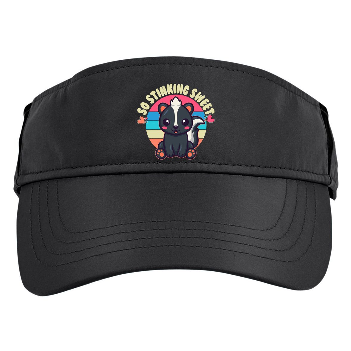 Funny Cute Skunk So Stinking Sweet Adult Drive Performance Visor