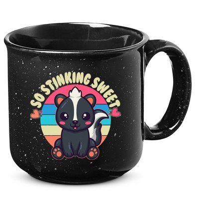 Funny Cute Skunk So Stinking Sweet 15oz Campfire Ceramic Mug