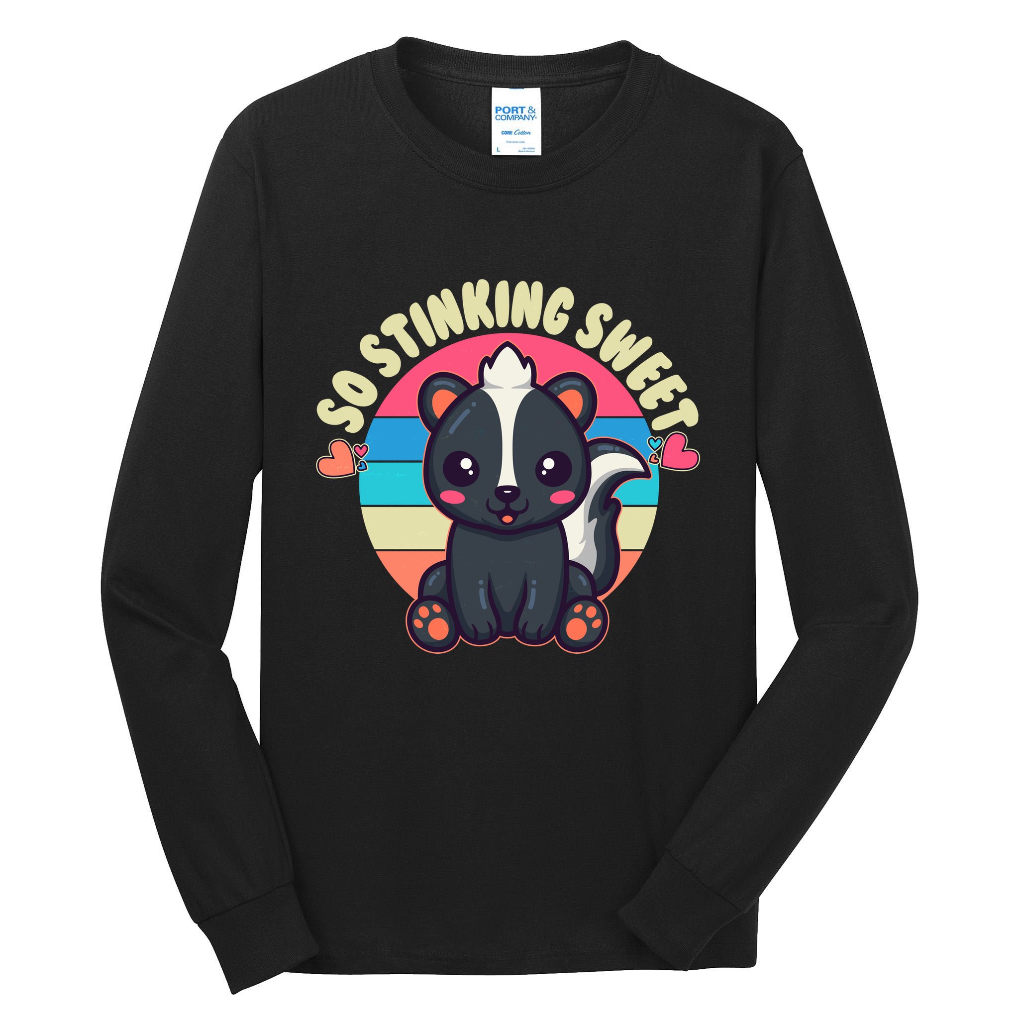 Funny Cute Skunk So Stinking Sweet Tall Long Sleeve T-Shirt