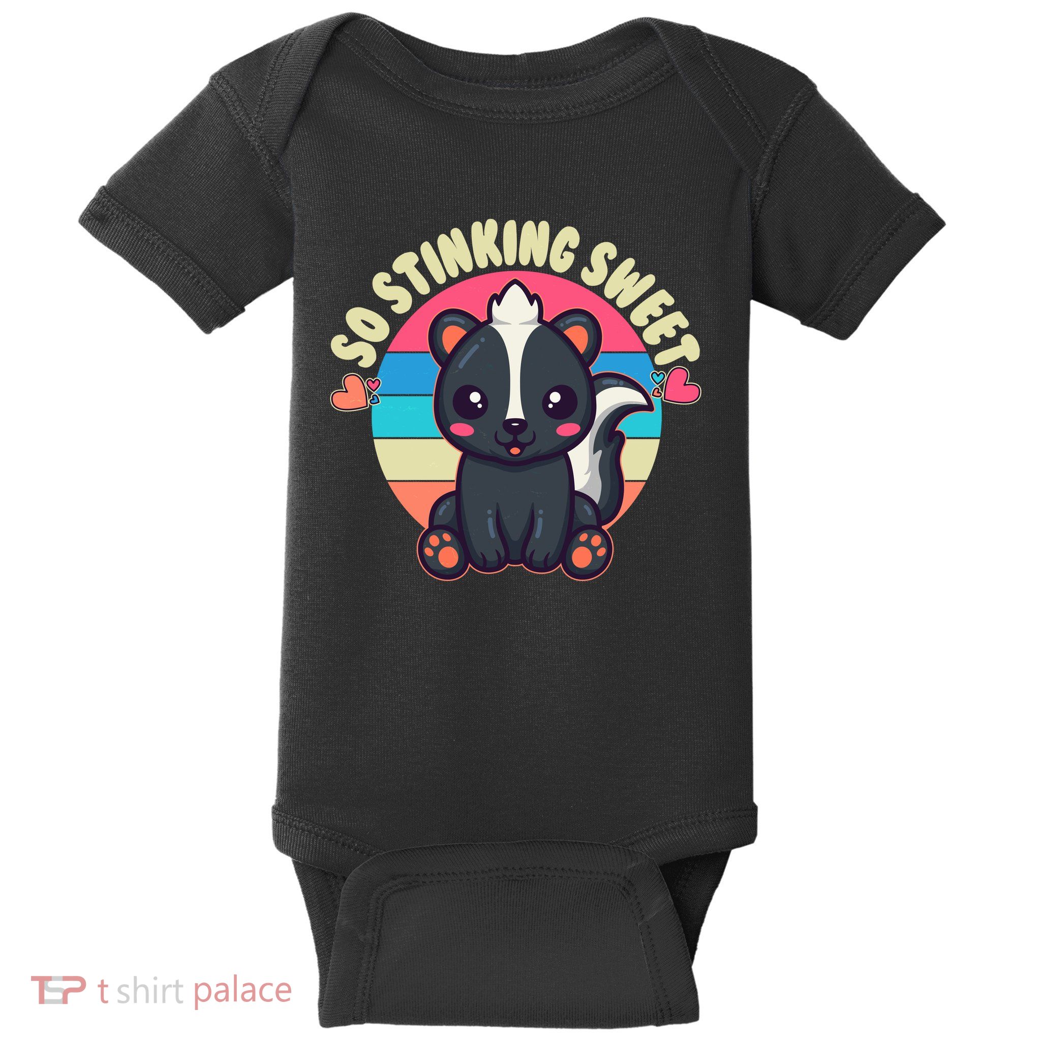 Funny Cute Skunk So Stinking Sweet Baby Bodysuit