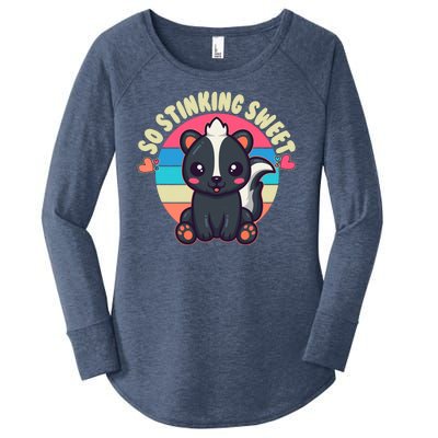 Funny Cute Skunk So Stinking Sweet Women's Perfect Tri Tunic Long Sleeve Shirt