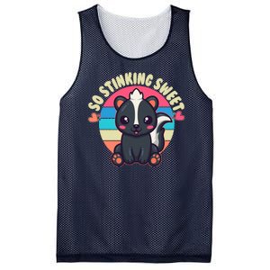 Funny Cute Skunk So Stinking Sweet Mesh Reversible Basketball Jersey Tank