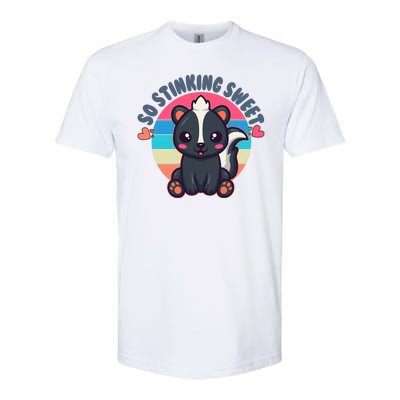 Funny Cute Skunk So Stinking Sweet Softstyle® CVC T-Shirt