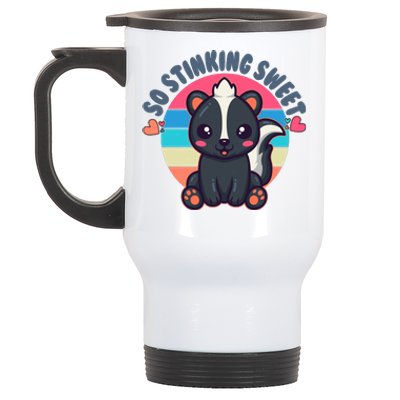 Funny Cute Skunk So Stinking Sweet Stainless Steel Travel Mug