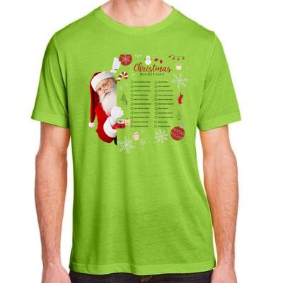 Funny Cute Santa Christmas Check Bucket List Gift For Mom Gift Adult ChromaSoft Performance T-Shirt