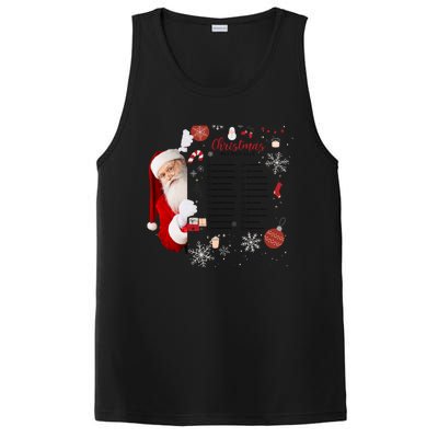 Funny Cute Santa Christmas Check Bucket List Gift For Mom Gift PosiCharge Competitor Tank