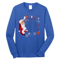 Funny Cute Santa Christmas Check Bucket List Gift For Mom Gift Long Sleeve Shirt