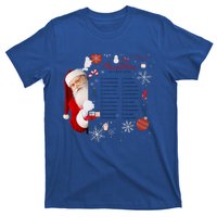 Funny Cute Santa Christmas Check Bucket List Gift For Mom Gift T-Shirt