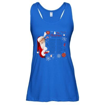 Funny Cute Santa Christmas Check Bucket List Gift For Mom Gift Ladies Essential Flowy Tank