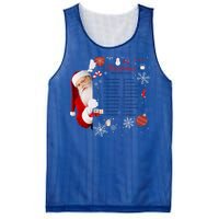 Funny Cute Santa Christmas Check Bucket List Gift For Mom Gift Mesh Reversible Basketball Jersey Tank