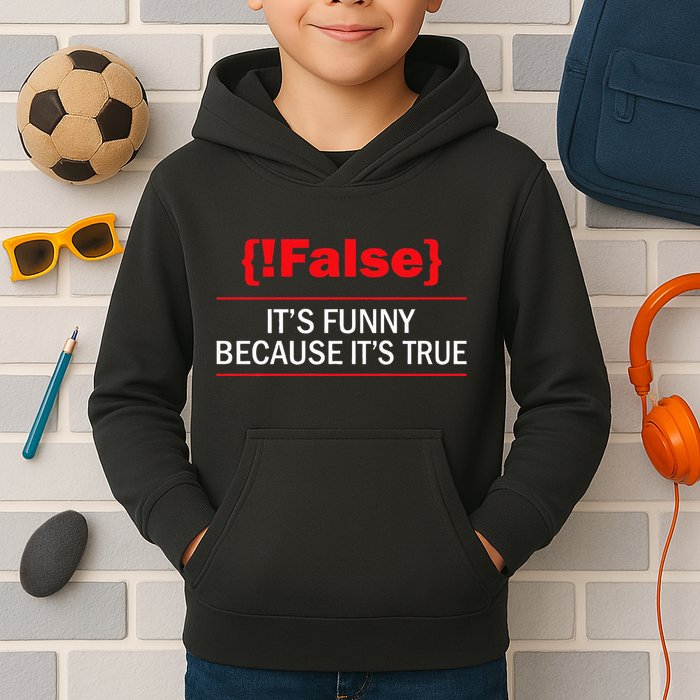 !False Computer Science Programmer Coding Software Coder Kids Hoodie