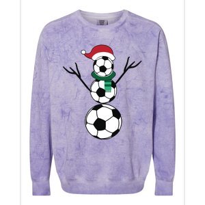 Funny Christmas Soccer Colorblast Crewneck Sweatshirt